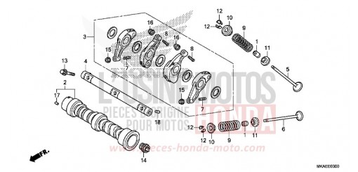 ARBRE A CAMES/SOUPAPE NC750DJ de 2018
